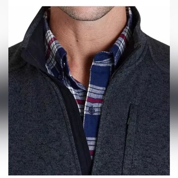 Ralph Lauren Chaps Mens XL Heather Grey Fleece Zip Vest Layer Gift Dad FAST SHIP - Picture 3 of 13